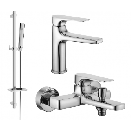 Mexen Lynx DQ72 set pentru cadă, crom - 745903DQ72-00