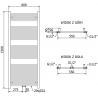 Mexen Mars elektromos radiátor 1500 x 600 mm, 600 W, króm - W110-1500-600-2600-01