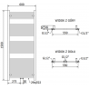 Mexen Mars radiator electric 1500 x 600 mm, 600 W, crom - W110-1500-600-2600-01