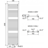 Mexen Mars elektromos radiátor 1800 x 500 mm, 600 W, króm - W110-1800-500-2600-01