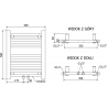 Radiator electric Mexen Mars 500 x 400 mm, 300 W, alb - W110-0500-400-6300-20