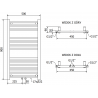Mexen Mars elektromos radiátor 900 x 500 mm, 400 W, fekete - W110-0900-500-6400-70