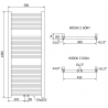 Radiator electric Mexen Mars 1200 x 500 mm, 500 W, negru - W110-1200-500-6500-70