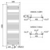 Mexen Mars elektromos radiátor 1500 x 500 mm, 600 W, fekete - W110-1500-500-6600-70