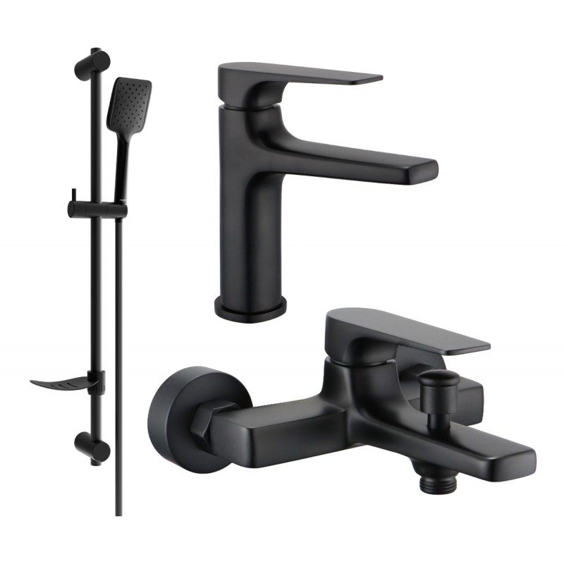 Mexen Lynx Set de baie DF62, negru - 745903DF62-70