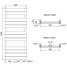 Mexen Ceres elektromos radiátor 1200 x 500 mm, 600 W, fekete - W111-1200-500-2600-70