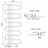 Radiator electric Mexen Kiso 1250 x 500 mm, 300 W, alb - W114-1250-500-2300-20