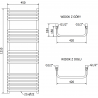 Radiator electric Mexen Apollo 1210 x 450 mm, 600 W, negru - W117-1210-450-2600-70