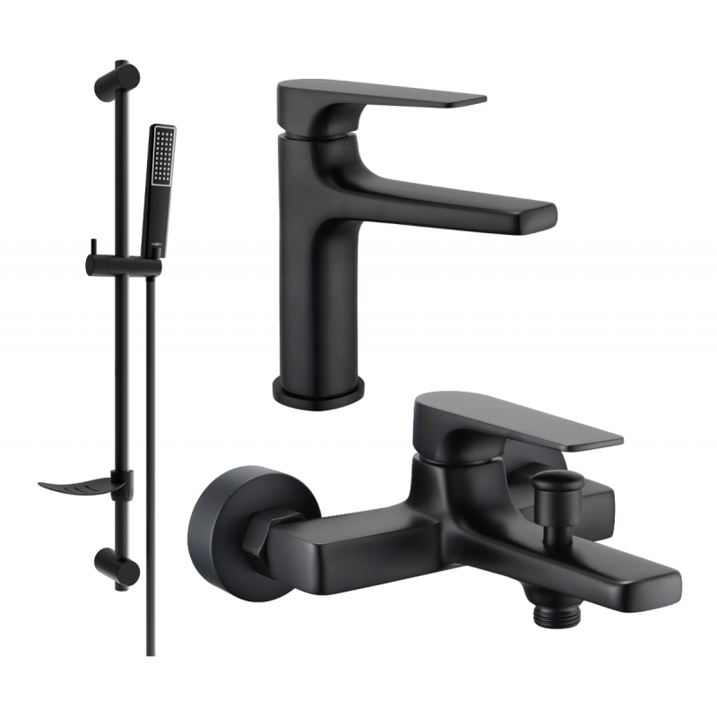 Mexen Lynx Set de baie DF72, negru - 745903DF72-70