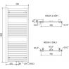 Radiator electric Mexen Hades 1200 x 500 mm, 600 W, alb - W104-1200-500-2600-20