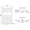 Radiator electric Mexen Uran 800 x 500 mm, 300 W, crom - W105-0800-500-2300-01