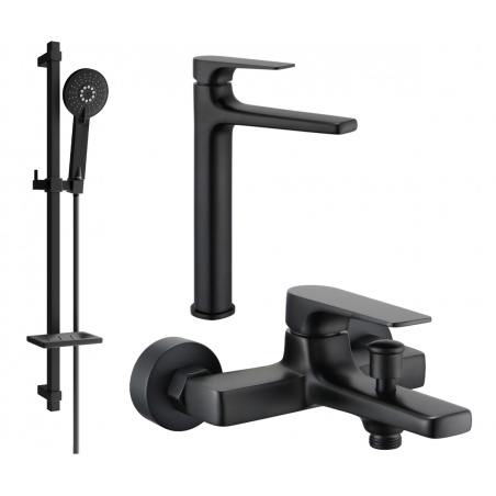 Mexen Lynx DQ40 set de baie, negru - 745913DQ40-70