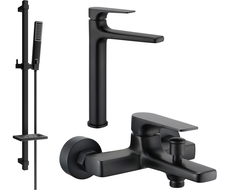 Mexen Lynx DQ72 set de baie, negru - 745913DQ72-70