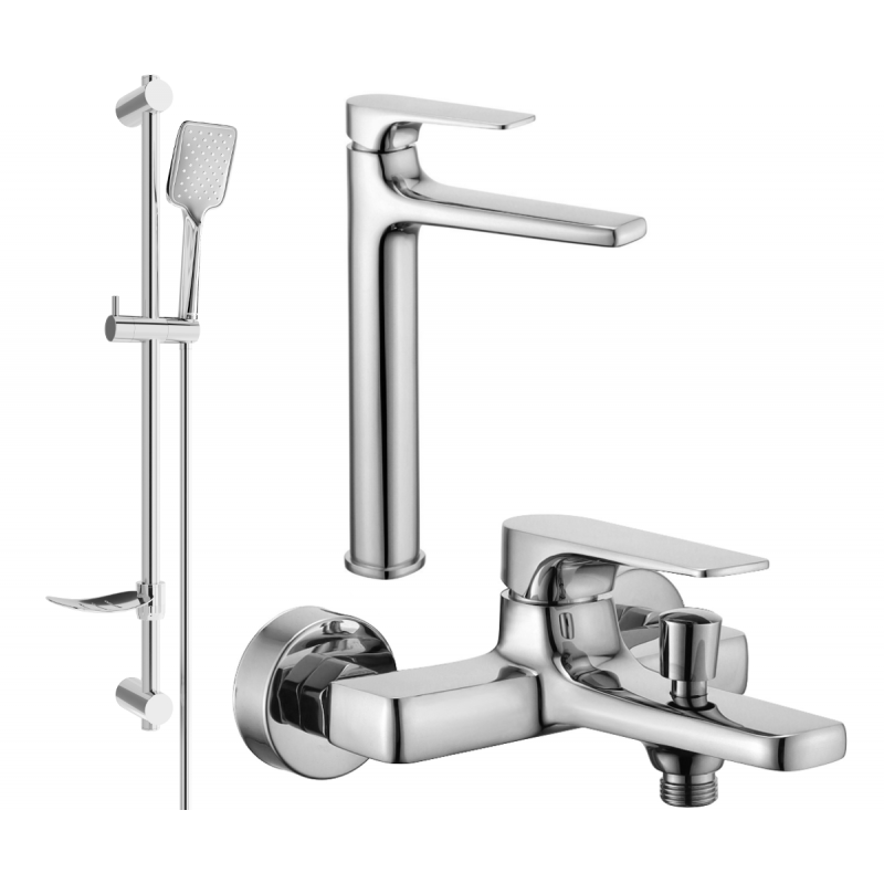 Mexen Lynx Set cadă DF62, crom - 745913DF62-00