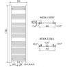 Radiator electric Mexen Pluton 1700 x 500 mm, 900 W, negru - W106-1700-500-2900-70