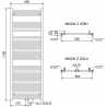 Mexen Pluton elektromos radiátor 1700 x 600 mm, 900 W, fehér - W106-1700-600-2900-20