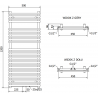 Radiator electric Mexen Sol 1200 x 500 mm, 600 W, antracit - W125-1200-500-2600-66