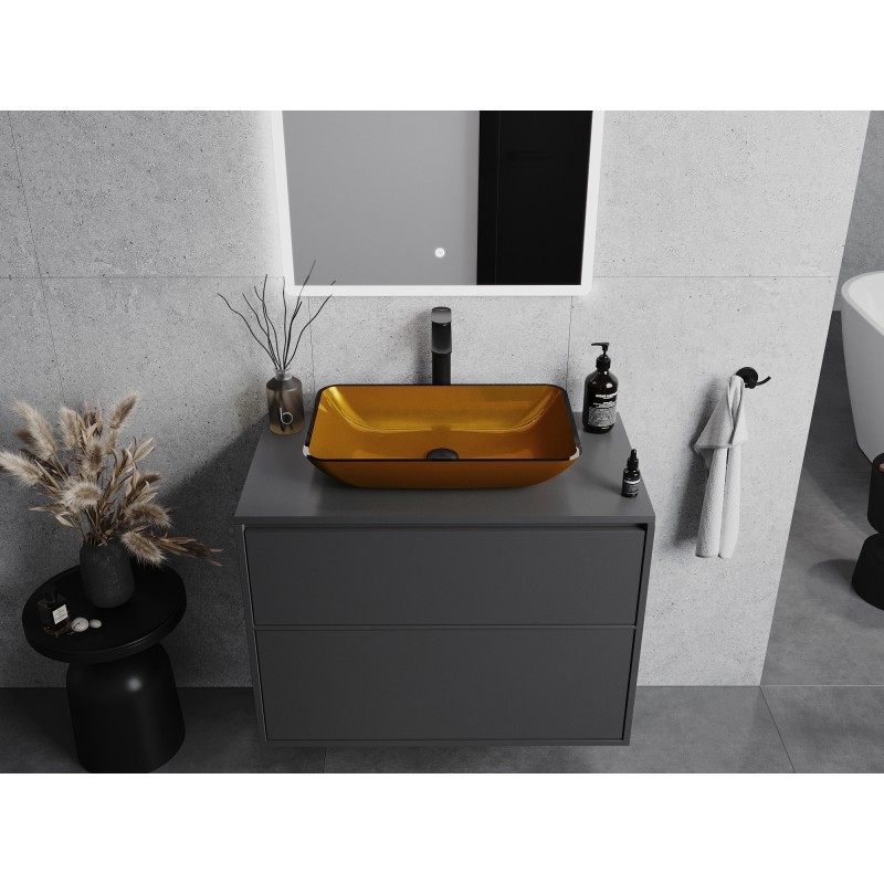 Mexen Megan 56 x 36 cm-es arany színű üvegasztali mosdókagyló - 24135650