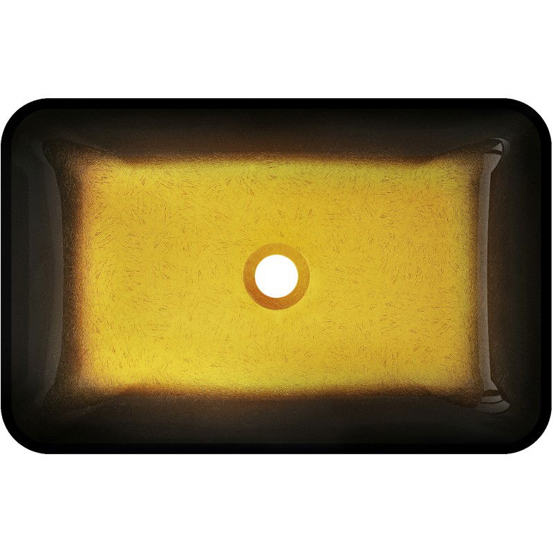 Mexen Megan, lavoar din sticlă pe blat 56 x 36 cm, auriu închis - 24135651