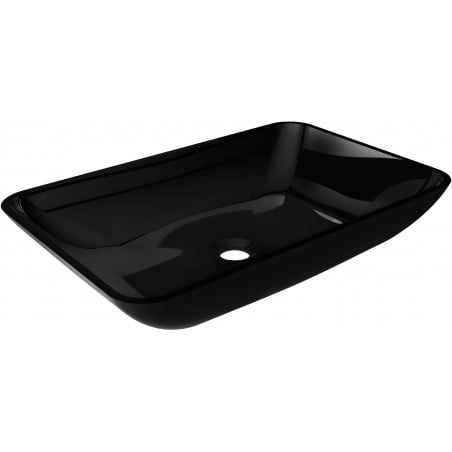 Mexen Megan chiuvetă de sticlă montată pe blat 56 x 36 cm, neagră - 24135670