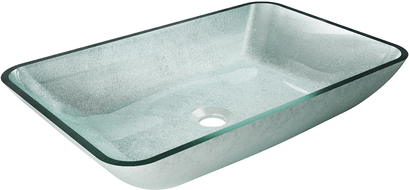 Mexen Megan pultra szerelhető üveg mosdókagyló 56 x 36 cm, ezüst - 24135611