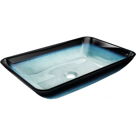 Mexen Megan chiuvetă de sticlă deasupra blatului 56 x 36 cm, albastră - 24135647