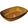 Mexen Araks 54 x 39 cm-es üvegből készült arany mosdókagyló - 24155450