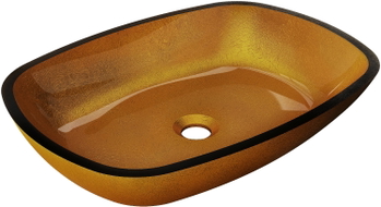 Mexen Araks 54 x 39 cm-es üvegből készült arany mosdókagyló - 24155450