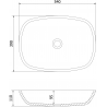 Mexen Araks chiuvetă de sticlă pe blat 54 x 39 cm, aurie - 24155450