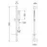 Mexen Lynx DF72 set cadă, Crom - 745913DF72-00