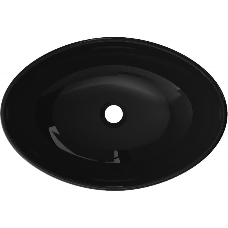 Mexen Sonia lavoar de sticlă pe blat 54 x 37 cm, negru - 24145470