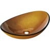 Mexen Sonia lavoar de sticlă pe blat 54 x 37 cm, auriu - 24145450