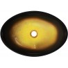 Mexen Sonia chiuvetă de sticlă pentru blat 54 x 37 cm, auriu închis - 24145451