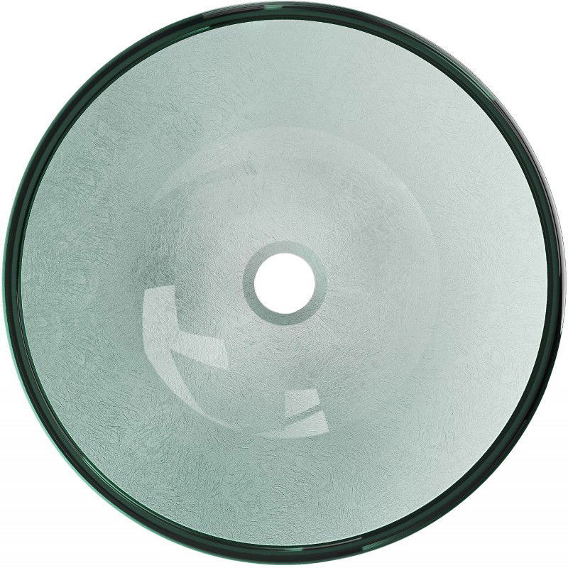 Mexen Mira chiuvetă din sticlă montată pe blat 42 x 42 cm, argintie - 24124211