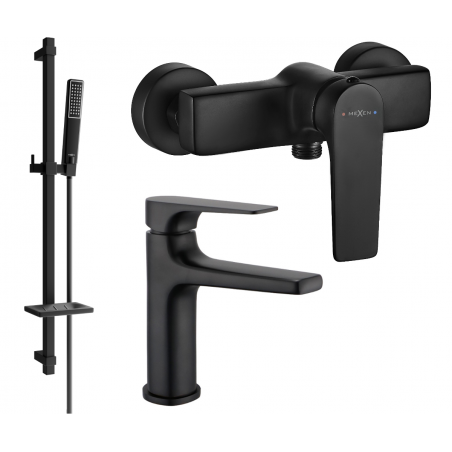 Mexen Lynx DQ72 set de duș, negru - 745904DQ72-70