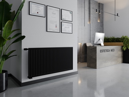 Mexen CVH10 Higiéniai fűtőtest 900 x 2600 mm, alsó csatlakozással, 2322 W, fekete - W610H-090-260-70