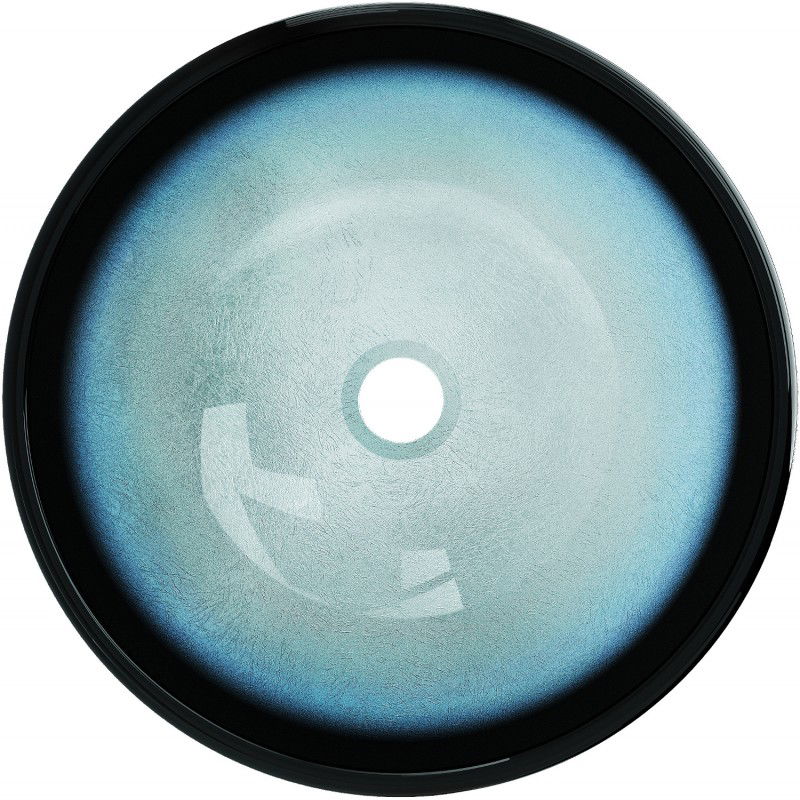 Mexen Mira chiuvetă din sticlă, pe blat, 42 x 42 cm, albastră - 24124247