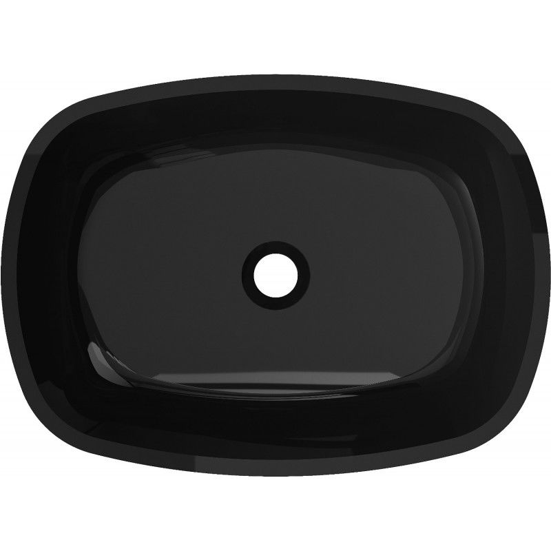 Mexen Araks chiuvetă de blat din sticlă 54 x 39 cm, neagră - 24155470