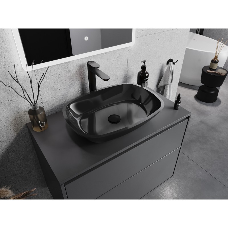 Mexen Araks 54 x 39 cm-es, fekete, asztali üveglavór - 24155470