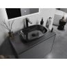Mexen Araks sticlă chiuvetă pe blat 54 x 39 cm, Neagră - 24155470