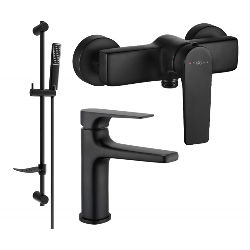 Mexen Lynx DF72 zuhanykészlet, fekete - 745904DF72-70