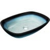 Mexen Araks chiuvetă deasupra blatului din sticlă 54 x 39 cm, albastră - 24155447
