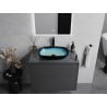 Mexen Araks chiuvetă deasupra blatului din sticlă 54 x 39 cm, albastră - 24155447