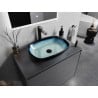 Mexen Araks chiuvetă de sticlă pe blat 54 x 39 cm, albastră - 24155447
