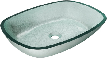 Mexen Araks üvegből készült, pult feletti mosdó 54 x 39 cm, ezüst - 24155411