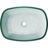 Mexen Araks chiuvetă din sticlă montată pe blat 54 x 39 cm, argintie - 24155411