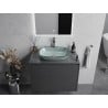 Mexen Araks lavoar de sticlă montat pe blat 54 x 39 cm, argintiu - 24155411