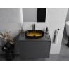 Mexen Araks chiuvetă de sticlă pe blat 54 x 39 cm, aurie închisă - 24155451