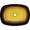 Mexen Araks chiuvetă de sticlă pe blat 54 x 39 cm, aurie închisă - 24155451
