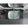 Mexen Araks lavoar de sticlă montat pe blat 54 x 39 cm, argintiu - 24155411